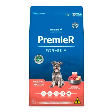 Racao Premier Formula Caes Adultos Racas Pequenas Carne e  Batata Doce 10.1kg